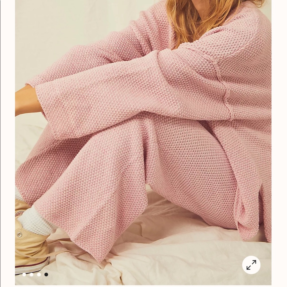 Free People Hailee Pink Sweater Set